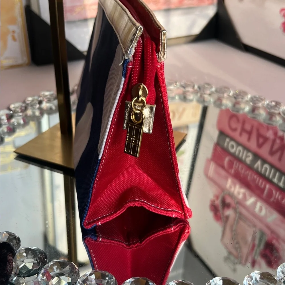 Elizabeth Arden Red and White Dotted clutch  or Cosmetic Case